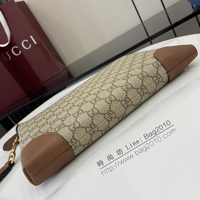Gucci專櫃古馳最新款Emblem系列男士單肩斜挎包 jh2575型號：821156